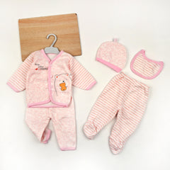 Baby Organic Cotton 5 Piece Warm Co-ord Set | 3-6 Months| Pink