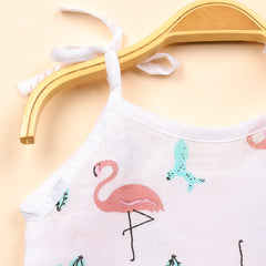 Baby Organic Cotton Knot type Jhabla | Flamingo