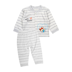 Baby Organic Cotton Co-ord Set- Grey | Heart