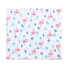 Baby Muslin Swaddle - 100x100 CM - Pack Of 1 Flamingo