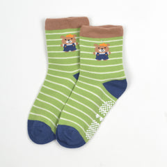 Baby Organic Cotton Antiskid Cute Detailed Socks - Multi Colour - Pack of 6