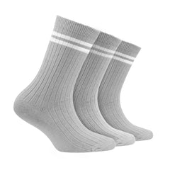 Bamboo Anti-Odour Ribbed Socks for Kids| Anti-Bacterial | Smell Free & Breathable | Hypoallergenic | Moisture-Wicking | Pack of 3