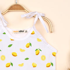 Baby Organic Cotton Knot type Jhabla | Lemon