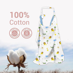 Organic Cotton Muslin Nursing Cover For Breastfeeding Feeding Apron - Lion