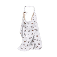 Organic Cotton Muslin Nursing Cover For Breastfeeding Feeding Apron - Jungle