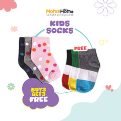 Organic Cotton Kids Socks -Buy 3 Get 3 Free- Mix Design