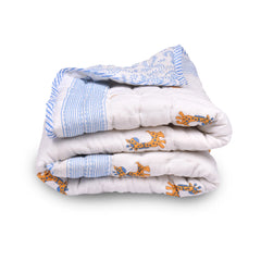 Organic Cotton Kids Quilt |  Giraffe | 0-9 Years | 140 X 200cm