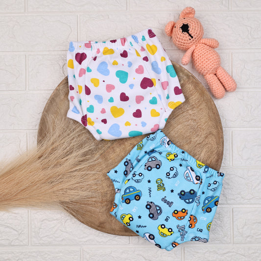 Cotton Unisex Baby Padded Underwear | Pack Of 2