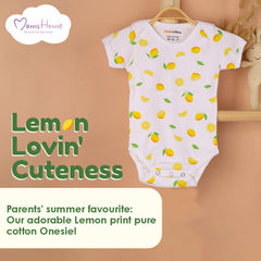 Baby Organic Cotton Onesie | Lemon | Pack of 1
