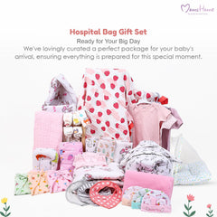 New Born Baby Essentials Gift Combo Box | 0-6 Months | 40 Items | Pink