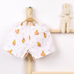 Kids Organic Cotton Muslin Co-Ord Set | Shirt & Shorts | Icecream