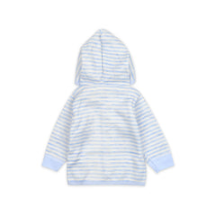 Baby Organic Cotton Hoody Warm Co-ord Set- Blue | 3-6 Months | Cat