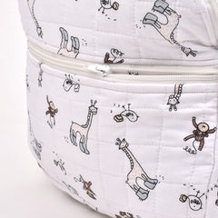 Baby Organic Cotton Muslin Travel Bag- Diaper Multipurpose Carry bags for Mothers- Jungle