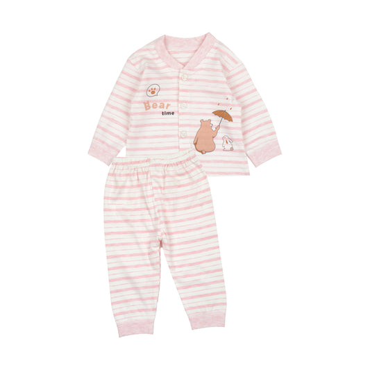 Baby Organic Cotton Co-ord Set- Pink | Bear