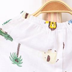 Kids Organic Cotton Muslin Co-Ord Set | Shirt & Shorts | Lion