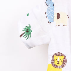 Kids Organic Cotton Muslin Co-Ord Set | Shirt & Shorts | Lion