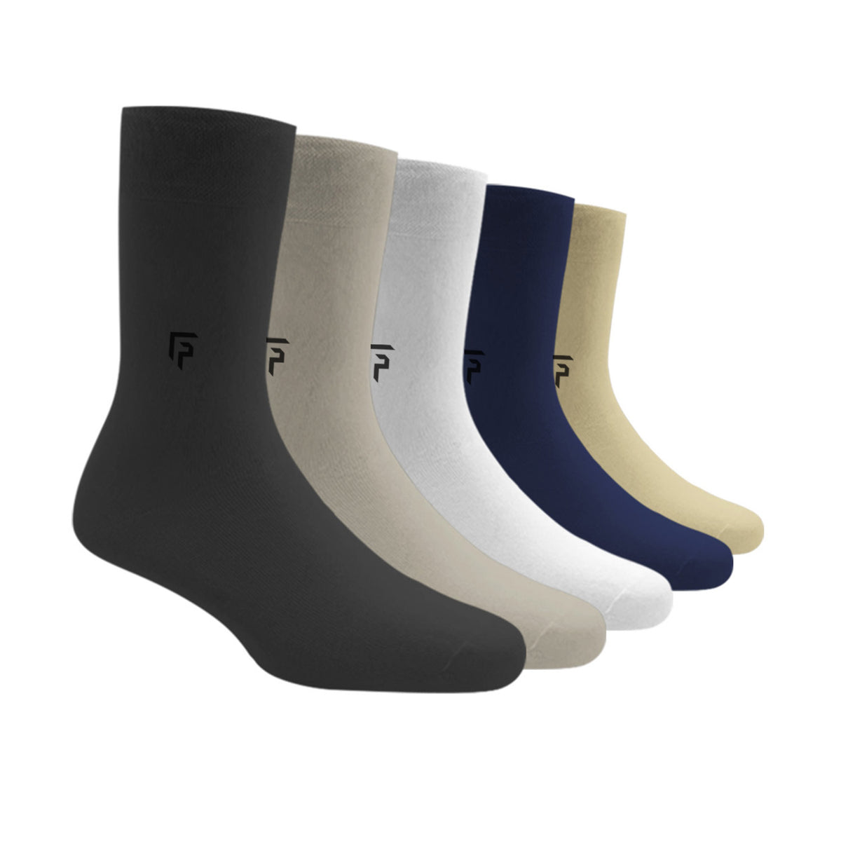 Footprints Men's Formal Organic Cotton & Bamboo Odour free Socks | Pack of 5