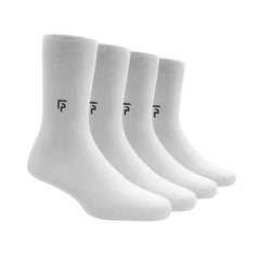 Footprints Men's Formal Organic Cotton & Bamboo Odour free Socks White Pack Of 3