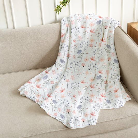 Baby Muslin Swaddle | 100x100 CM | Pack of 1 | Blossom