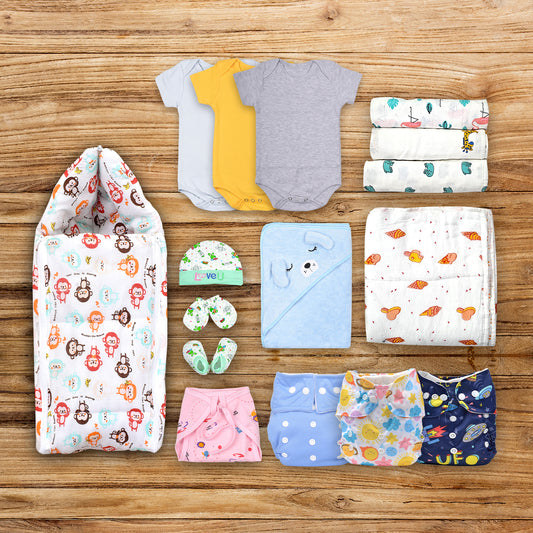 New Born Baby Essentials  Combo Set @ 599 (When you buy 6 or more items)