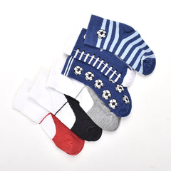 Footprints Super Soft  Organic Cotton Kids Socks | Fold & Blue Baseball |12-24 Months| Pack of 6