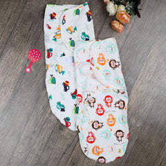 Moms Home Baby Cotton Swaddle Adjustable Wrapper | Pack Of 2