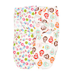 Moms Home Baby Cotton Swaddle Adjustable Wrapper | Pack Of 2