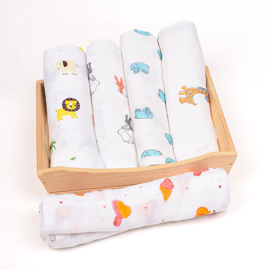 Baby Muslin Swaddle -100x100 cm - Pack of 5