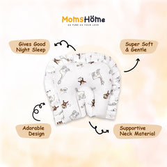 Moms Home Organic Cotton Baby Head Shaping Pillow | 0-6 Month |