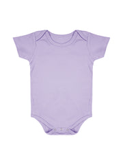 Baby Organic Cotton Onesie | Peach, Purple, Yellow | 6-12 Months | Pack of 3