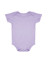 Baby Organic Cotton Onesie | Purple, Light Pink, Light Blue | 6-12 Months | Pack of 3