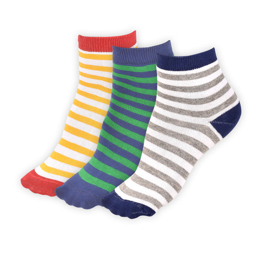 Organic Cotton & Bamboo Socks For Women -Strips |Pack of 3|