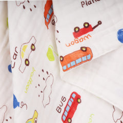 Baby Muslin 6 Layer Muslin Blanket Cum Towel | 100X100 CM | 0-3 Years | Pack of 1