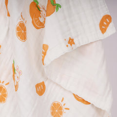 Baby Muslin 6 Layer Muslin Blanket Cum Towel | 100X100 CM | 0-3 Years | Pack of 1