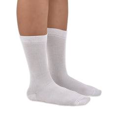 Kids Organic Cotton School Socks - Unisex - Calf length- Pack of 5 (Black and White)- Extra soft and Breathable