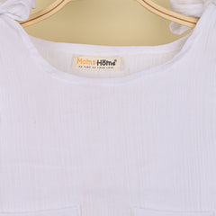 Baby Unisex Organic Muslin Cotton Bodysuit | White