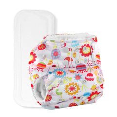 Baby Reusable Cotton Printed Pocket Diapers With Insert | 0-12 Months | Pack of 1