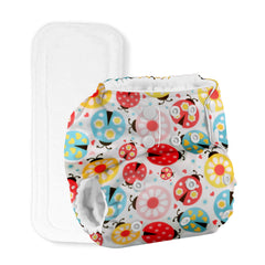 Baby Reusable Cotton Printed Pocket Diapers With Insert | 0-12 Months | Pack of 2