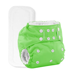 Baby Reusable Cotton Pocket Diapers With 5 Inserts, Adjustable 0-12 Months - Pack of 5