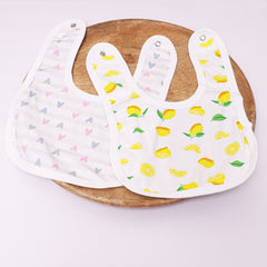 New Born Baby Organic Cotton Designer Bibs | 0-6 Months | Pack of 2