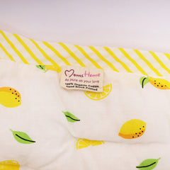 Baby Quilt Organic Cotton | Blanket | 100x150 CM | 0-5 Year | Lemon | Pack of 1