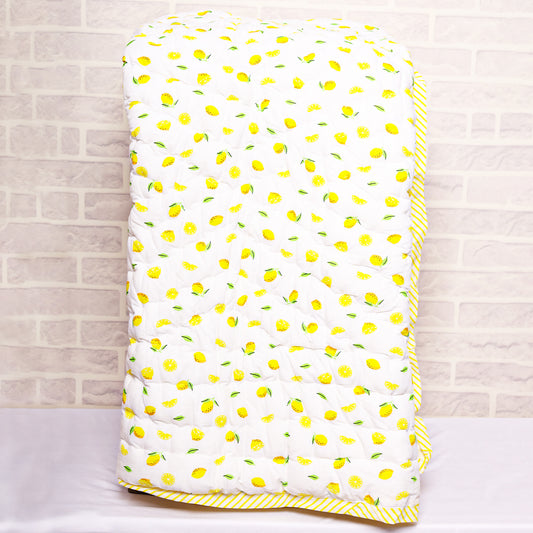 Baby Quilt Organic Cotton | Blanket | 100x150 CM | 0-5 Year | Lemon | Pack of 1