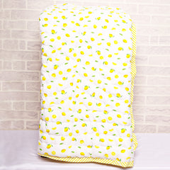 Baby Quilt Organic Cotton | Blanket | 100x150 CM | 0-5 Year | Lemon | Pack of 1