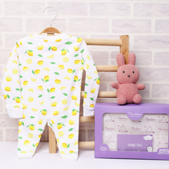 Kids Organic Cotton Full Body Romper | Lemon