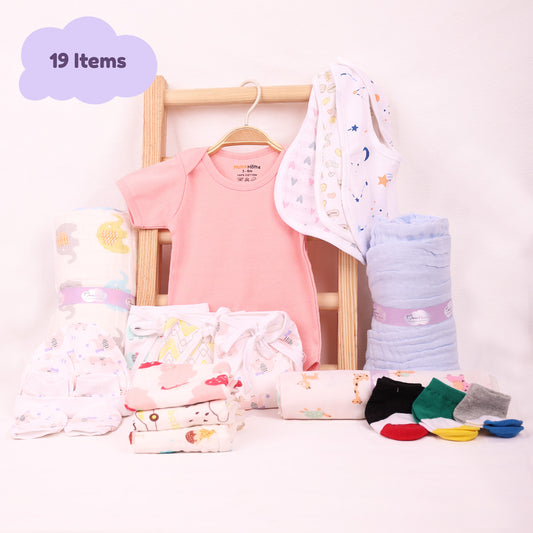 Moms Home Supersoft Baby Organic cotton Muslin 19 pieces gift set