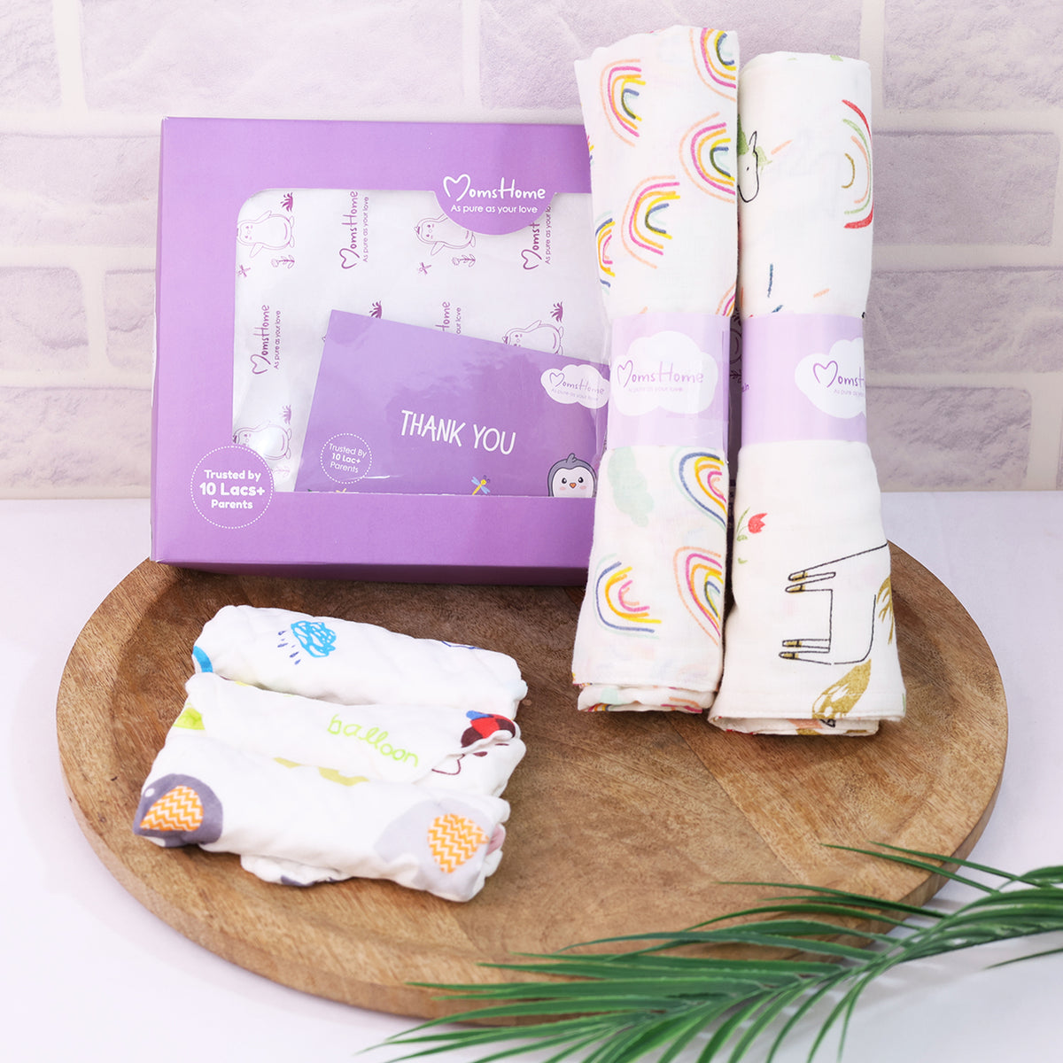 Muslin Swaddle and Napkin Combo | Muslin Gift Combo |  0-12 Months | Pack of 5