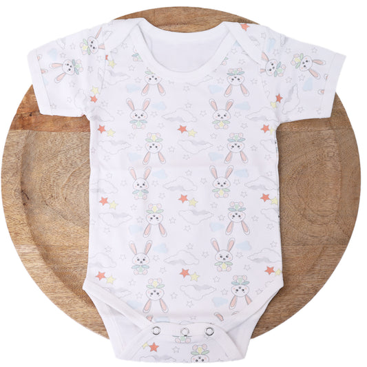 Organic Cotton Baby Half Sleeve Onesie | Bunny | Pack of 1