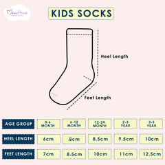 Organic Cotton Anti-Skid Socks for Girls | Non-Slip Grip Socks | Mixed Prints & Designs | Pack of 3