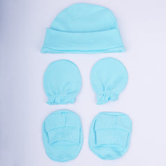 New Born Baby Cap Mitten Bootie Set | 0-3 Months | Pack of 1