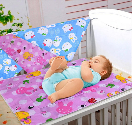 Baby Diaper changing Mat/ Sleeping Mat-4 Sheets| 0- 6 Months | Mixed - Pink